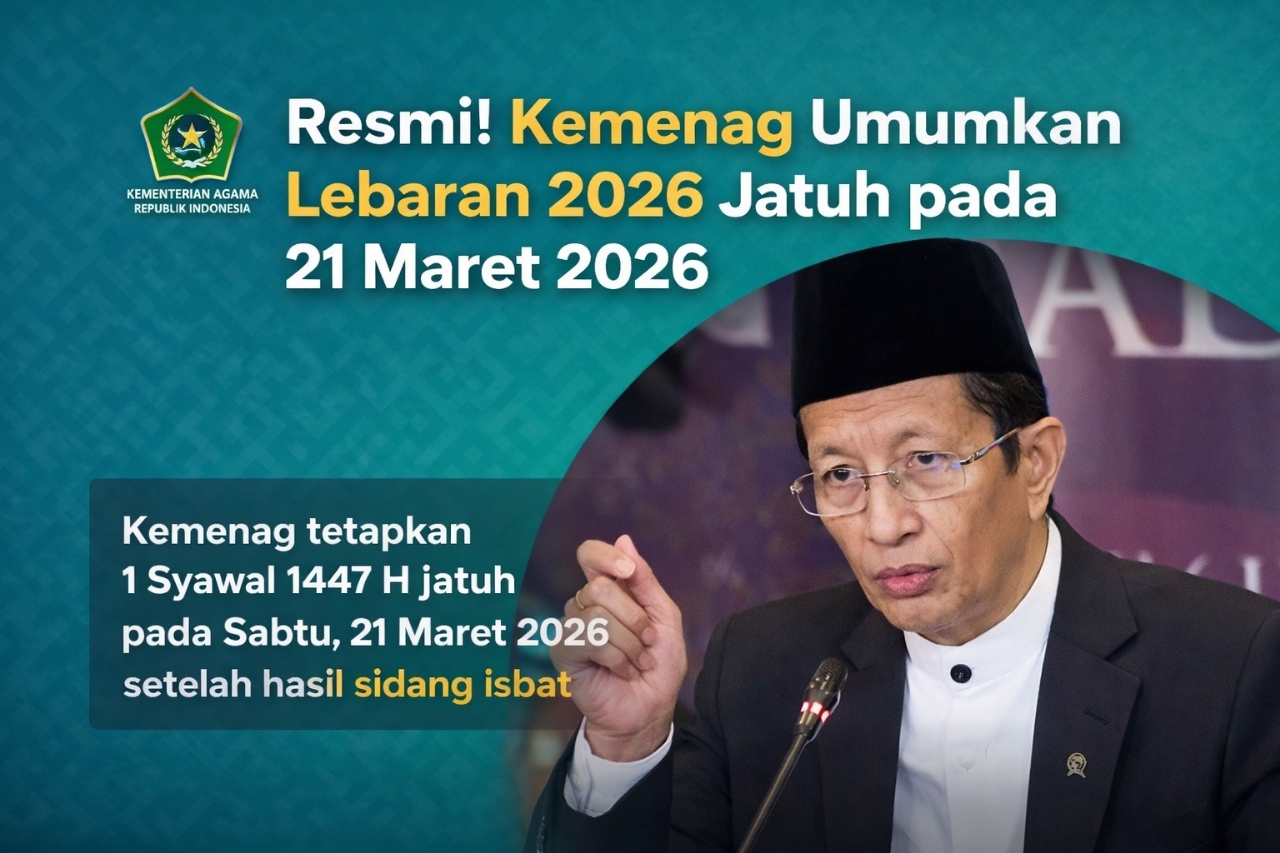 Resmi! Kemenag Umumkan Lebaran 2026 Jatuh pada 21 Maret 2026