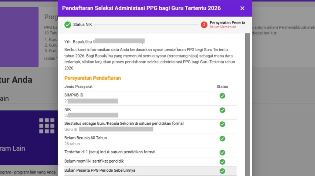 14 Syarat Pendaftaran PPG Guru Tertentu 2026, Ini Daftar Lengkap yang Harus Dipenuhi