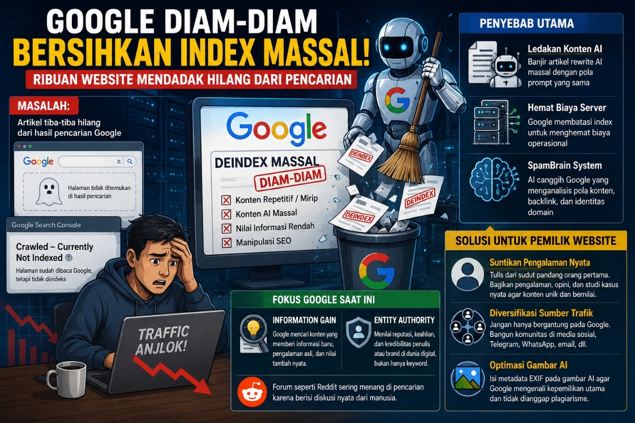 Google Diam-Diam Bersihkan Hasil Pencarian, Banyak Website Mendadak Hilang dari Index Google Diam-Diam Bersihkan Hasil Pencarian, Banyak Website Mendadak Hilang dari Index